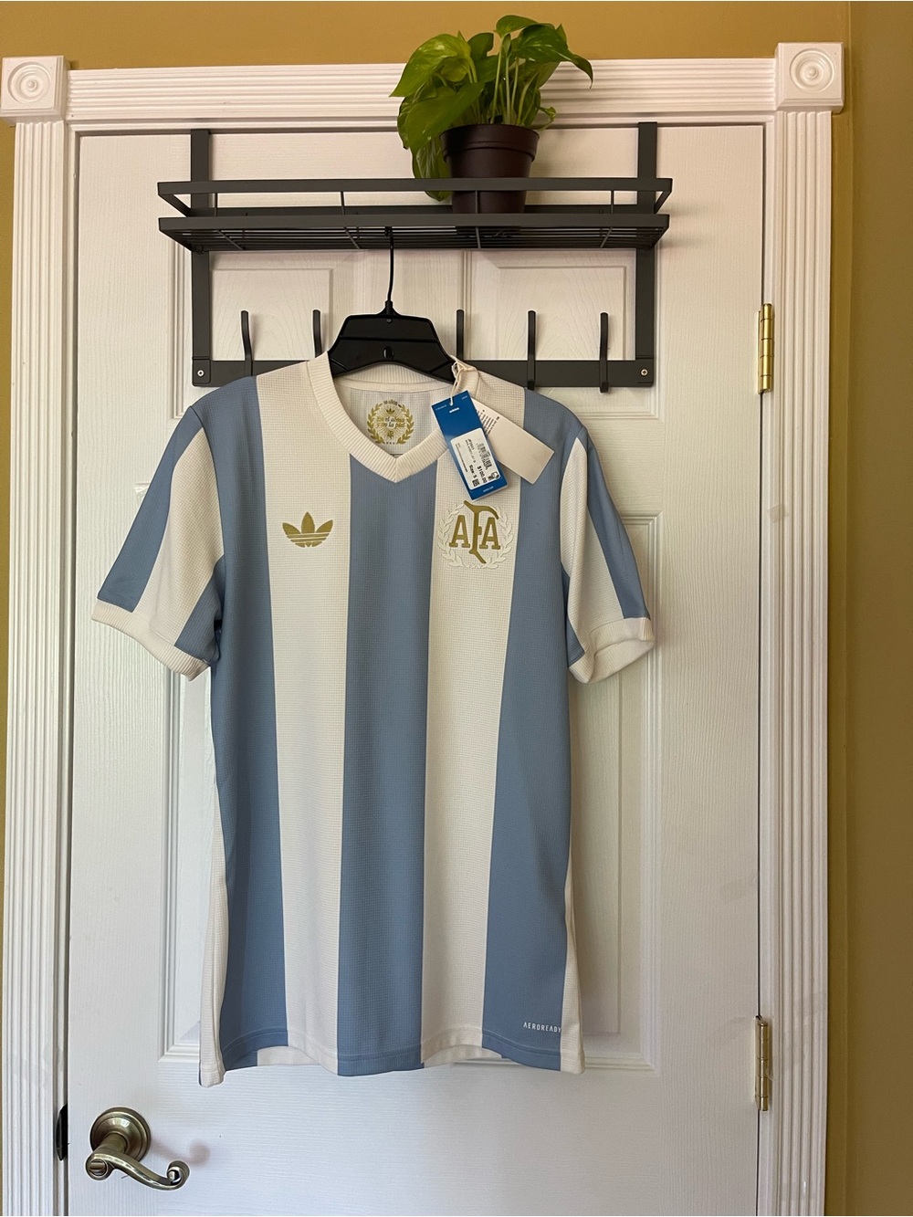 NEW adidas women Argentina Light Blue 50th Anniversary Jersey size  S